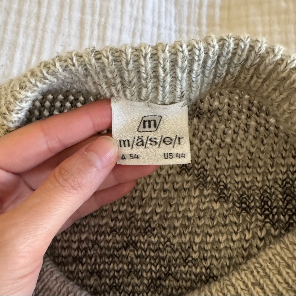 Maser Wool Geometric Patterned Sweater - image 3